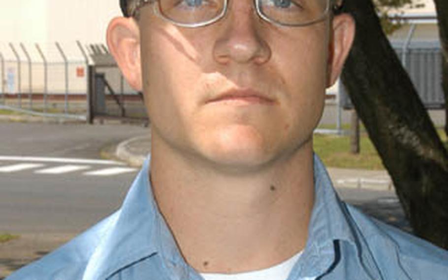 Petty Officer 1st Class David Baker, a sailor at Naval Air Facility Misawa, is one of more than 300 chief petty officer selectees this year for the Navy in the Pacific region. Most commands are holding induction ceremonies Monday and Tuesday.