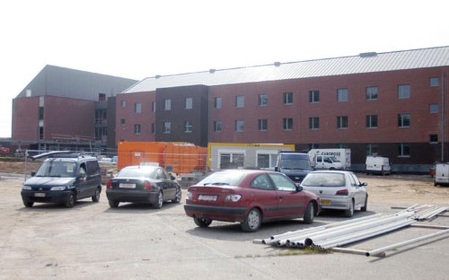 A hotel is currently under construction at Chievres Air Base, Belgium. Community officials expect it to be completed early next summer.