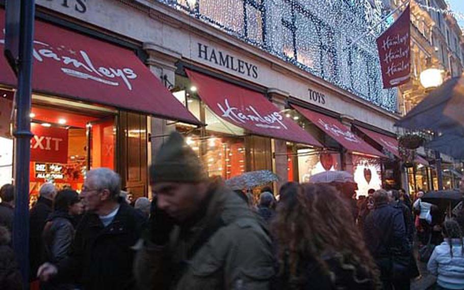 Hamleys on Regent Street is a madhouse during the holiday season. Between people and strollers, there’s a human sea to navigate at the entrance.