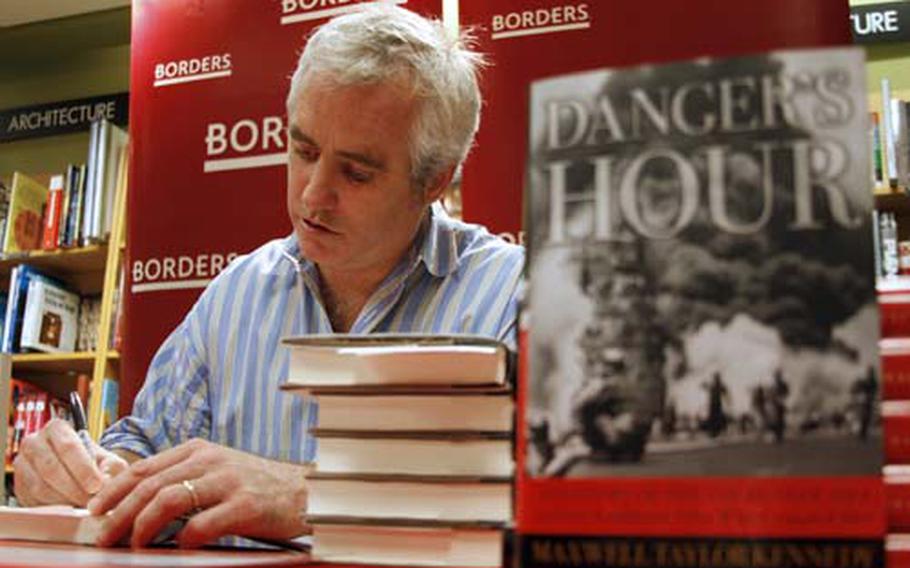 Max Kennedy signs copies of his book, Danger&#39;s Hour. Kennedy is the youngest son of Robert and Ethel Kennedy.