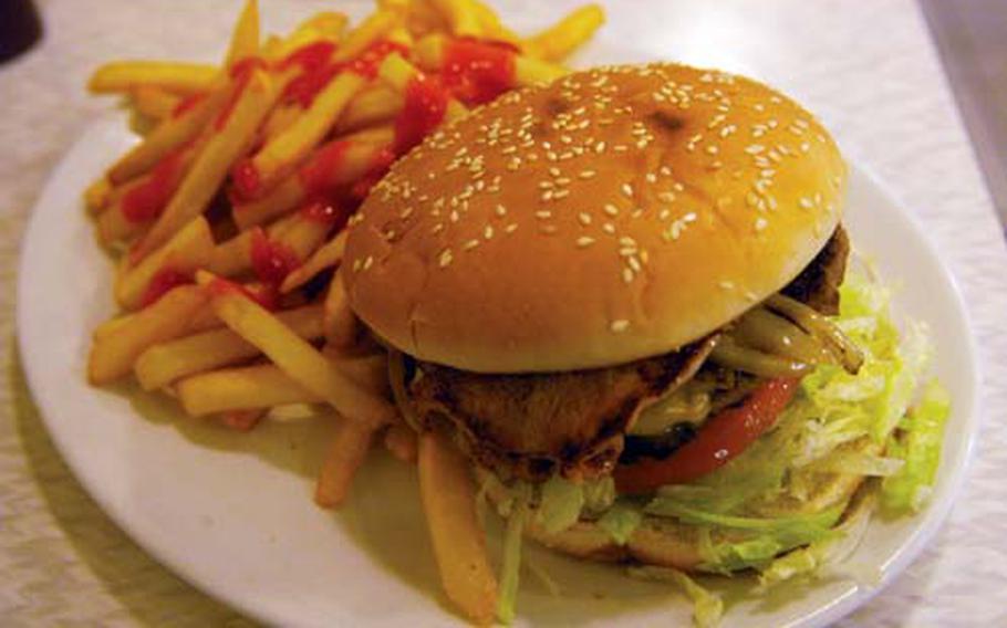 Burgers are the main attraction at Crumb&#39;s.