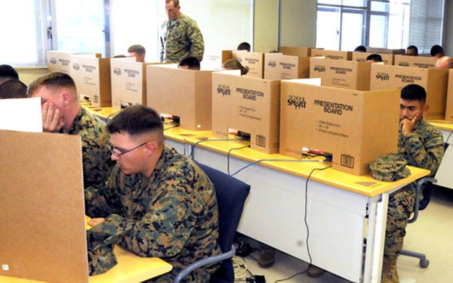 More than 700 Okinawa troops completed the Automated Neuropsychological Assessment Metric on Tuesday and Wednesday at Godfrey Hall on Camp Foster.