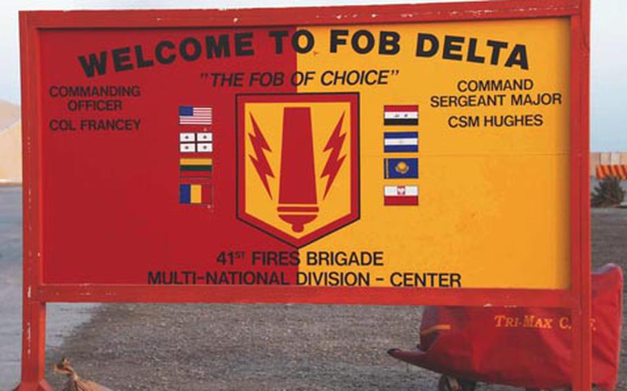 Forward Operating Base Delta, known as the "FOB of Choice," was home to just 200 U.S. troops last spring, but has about 2,000 today. Officials say the base&#39;s U.S. population will shrink to several hundred when the 41st Fires Brigade leaves later this year. More Iraqi troops will be stationed at Delta this spring.