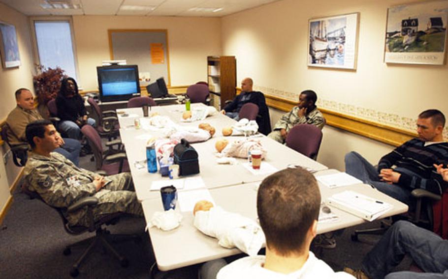 Dads-to-be glean insight into fatherhood last month during a Dads Class, part of Family Advocacy’s New Parent Support Program. The class lets them sit down together and hash out their questions.