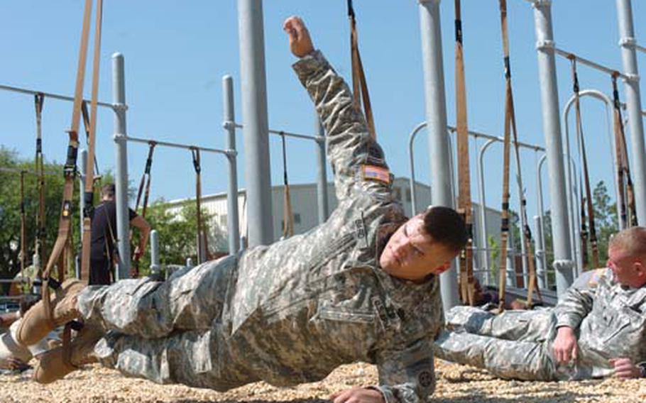 Regular physical training keeps most U.S. troops physically fit, such as these Fort Bragg soldiers.