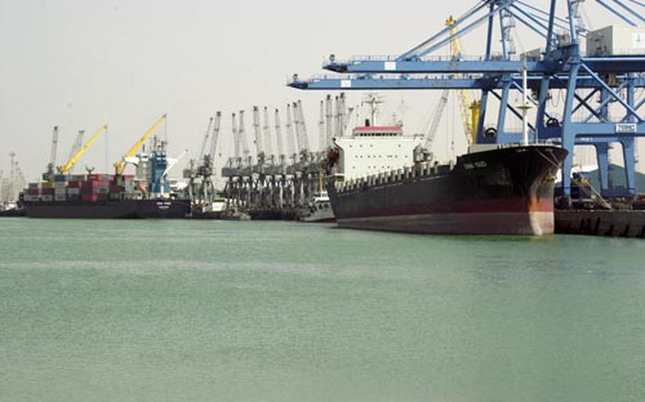 Umm Qasr handles grain, cement, steel, durable goods, cars — “anything you can think of that you would go down to the store to buy,” an Army officer said.