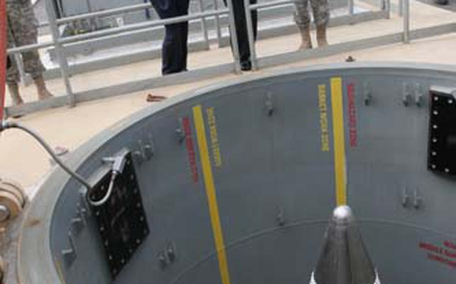 Defense Secretary Robert Gates tours the missile field at Fort Greely, Alaska, site of 16 ground-based interceptors.