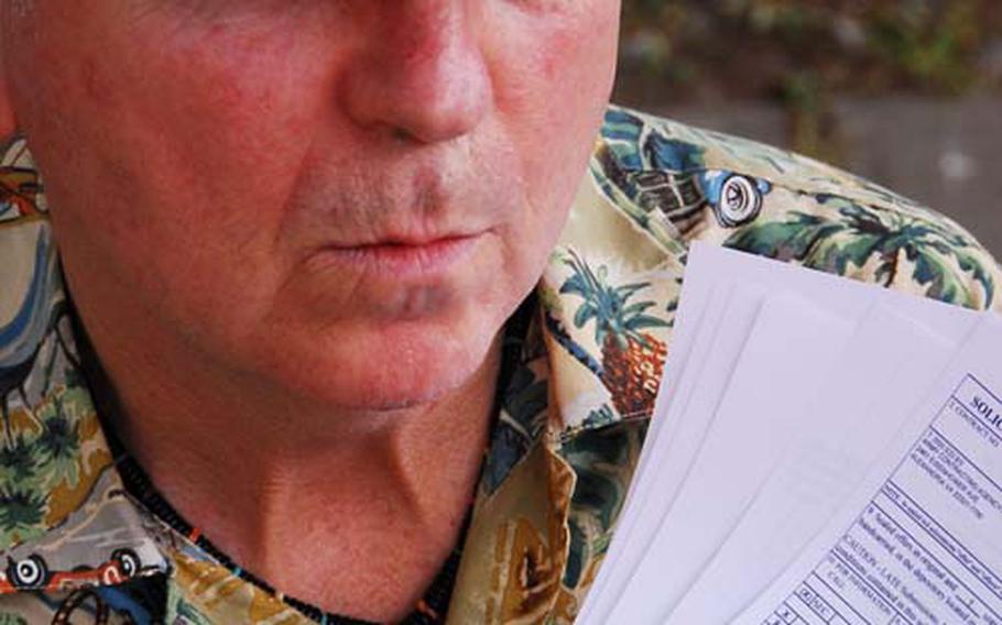 Sam Lacy, an Air Force retiree and former U.S. Forces Korea contractor, is one of at least 61 civilian contractors who have had their SOFA visas revoked since last summer, after an audit found that some contractors had wrongly been granted those visas. Many of those contractors say USFK never gave them a chance to defend themselves.