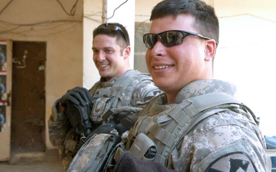 Spc. Patrick Maurer, right, and Sgt. Bradley Brackett, both of Crazy Horse Troop, 4th Squadron, 9th U.S. Cavalry Regiment, hang out during a mission earlier this year near Kirkuk, Iraq. Brackett, Maurer and other troops soldiers said the bond of brotherhood they’ve formed while on two deployments is unlike anything else. “I have an identical twin brothers, we’ve been close our whole life,” Brackett said. “He wouldn’t understand. He’s not been in.”