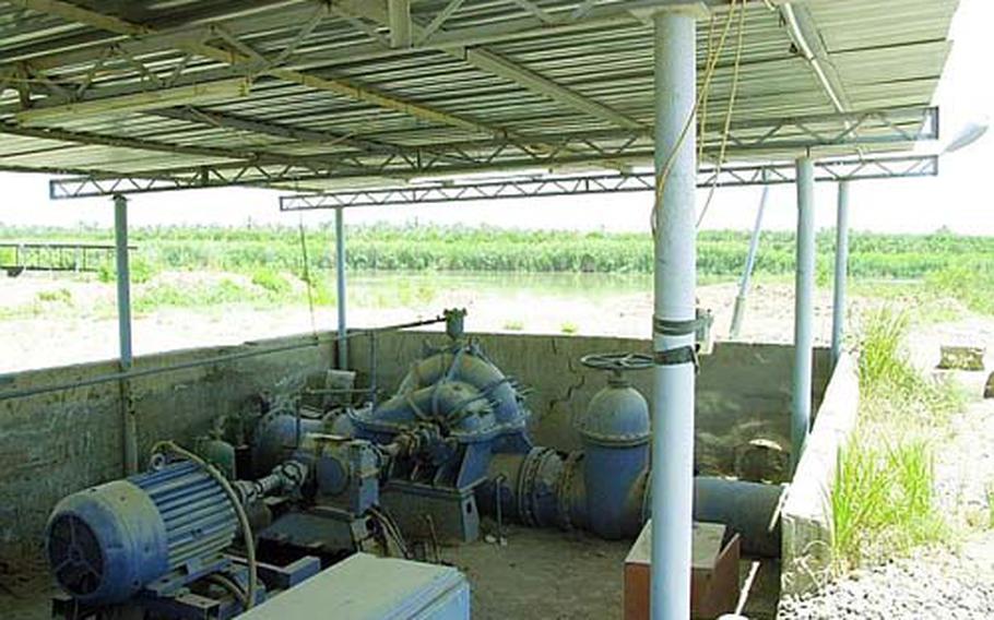 The water pumps in Rashadiyah, a farming community northeast of Baghdad, stood quiet on Monday. The power substation that feeds the pumps had shut down Monday.