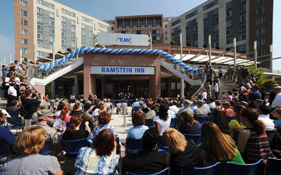 A crowd watches Thursday’s ribbon-cutting ceremony.
