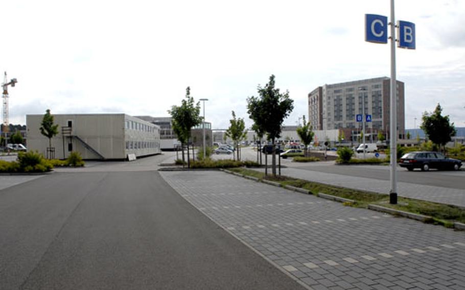 The Kaiserslautern Military Community Center at Ramstein Air Base, Germany, will have 2,200 parking spaces — about 770 more than the Ramstein and Vogelweh military base exchanges combined — but base officials say they don't know whether that will be enough for peak shopping times.