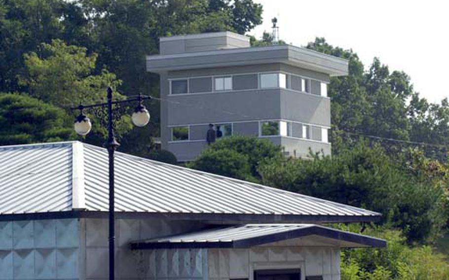 This is one of four new guard posts built last year on the North Korea side of the Demilitarized Zone, which replaced older and less-impressive buildings. Renovations are now under way on the South Korea side of the Joint Security Area on three guard posts and two checkpoint buildings.