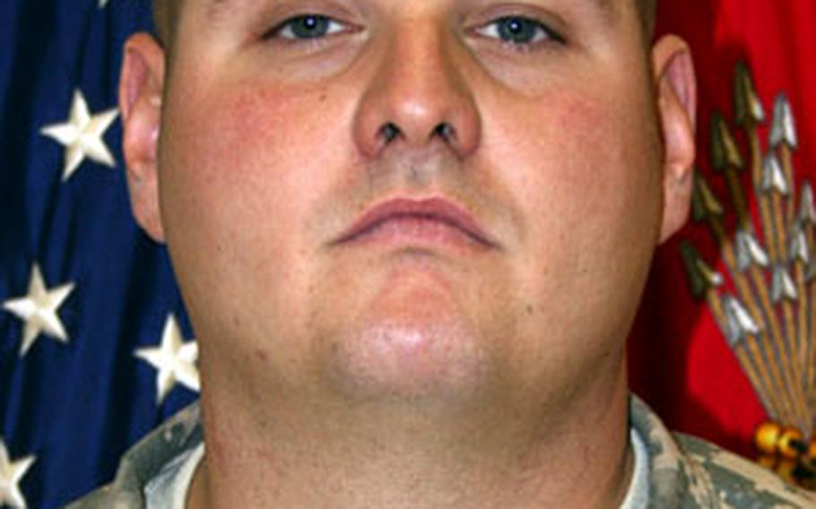 Staff Sgt. Thomas H. Oakley, ammunition section chief, service battery, 1st Battalion, 77th Field Artillery Regiment, based in Schweinfurt, Germany, died Wednesday night after being struck by a car while attempting to help motorists involved in an accident on A73 toward Nuremberg.