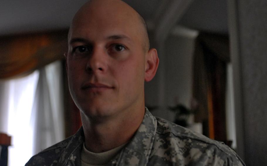 A roadside bomb in Afghanistan wounded Sgt. 1st Class John Finn and killed his bomb-sniffing dog five months ago. Finn recently finished a 10-day course, along with some 80 sergeants in Grafenwohr, learning the Army's emotional resilience-building techniques. "Resiliency - it's reshaping. I used to be more outgoing and relaxed ... if it can re-mold me, I'm definitely sold," he said on the first day of the training.