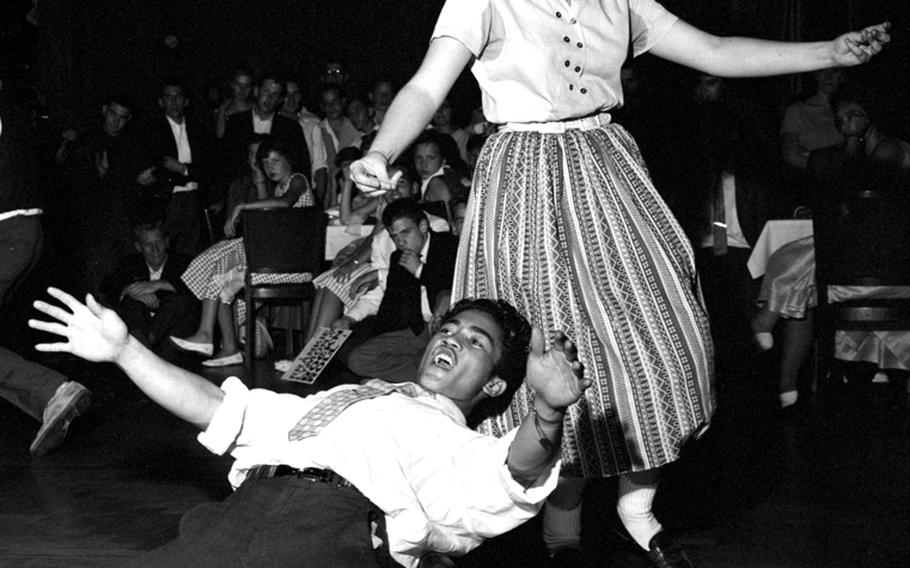 Kaiserslautern teens Mary Gideon and Frederick Lomboy display the form that earned them first place in the dance concert.