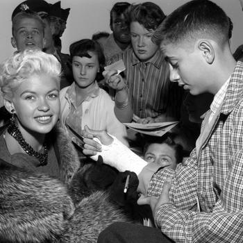 Jayne Mansfield in Germany in 1957.