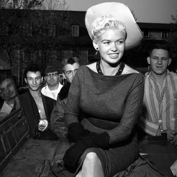Jayne Mansfield in Germany in 1957.