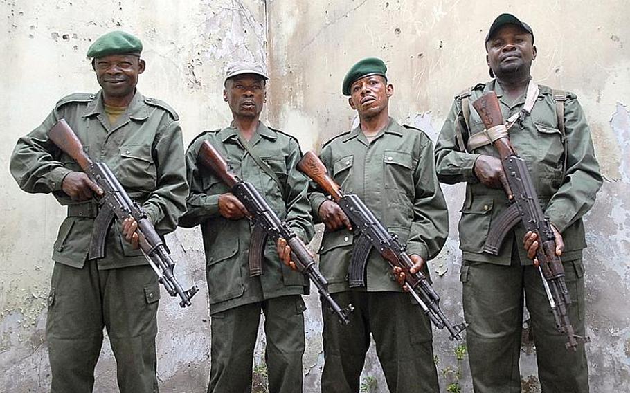 Second Lt. Konga Muhgbohgi, 65, has spent his adult life in the military. Like the other men pictured, he is airborne qualified and received extensive training from the French and Belgian militaries. Today, Muhgbohgi is outranked by men who, in some cases, have never received formal military training. Connections sometimes matter more than experience. Nonetheless, these soldiers are skilled enough that they&#39;ve been selected to serve as permanent trainers at Camp Base in Kisangani.