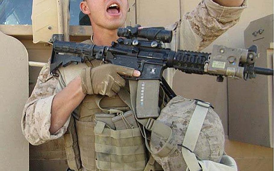 Former Marine Sgt. Winston Fiore, seen here during his Afghanistan tour in 2010, will spend next year walking across Southeast Asia to raise funds for facial reconstruction surgeries for impoverished children.