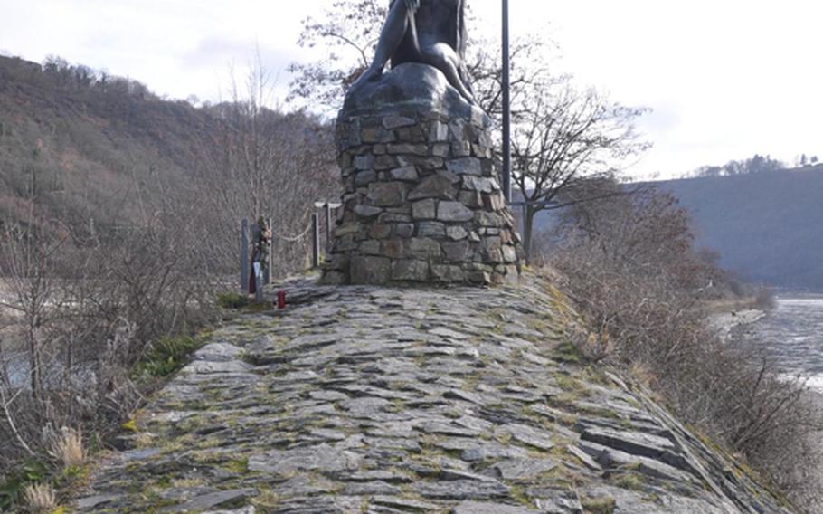 Centuries-old tales are aplenty regarding a woman named Lorelei in Germany's Rhine River Valley. As legend has it, many boats lie at the bottom of the river because her beautiful singing voice bewitched sailors. Since 1983, a statue of the siren has held a regal spot on a narrow arm of land jutting out into the Rhine River at St. Goarshausen.