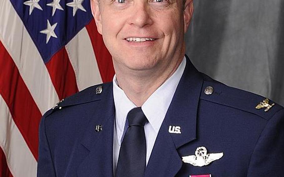 U.S. Air Force Col. Kyle W. Robinson assumed command of the 48th Fighter Wing at RAF Lakenheath, England, during a ceremony at the base on Thursday, April 5, 2012. Robinson replaced Col. John T. Quintas, who will next serve as the senior defense official and defense attache for the Defense Intelligence Agency in the United Kingdom.