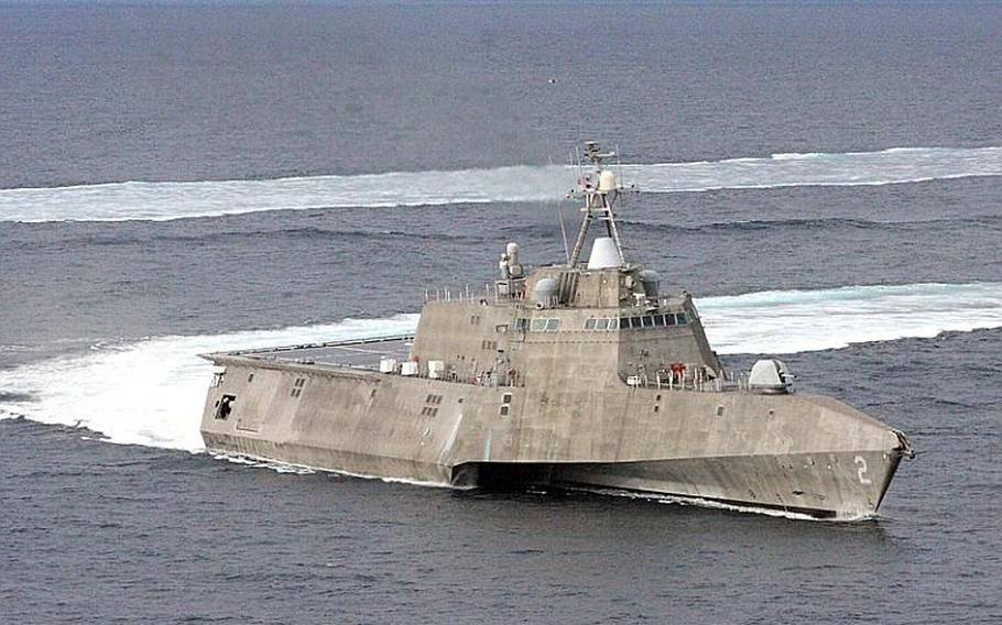 The Littoral Combat Ship USS Independence operates off Southern California. The Navy is assigning a four-person council to tackle problems such as cracked hulls and multiple system failures plaguing the ships.