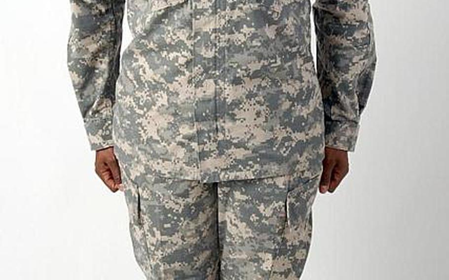 The new Army Combat Uniform-Alternate, shown in this 2010 photo, features more room in the hips and legs, and a more tailored jacket. Courtesy PEO Soldier