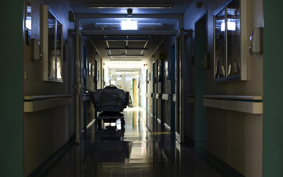 A view down one of Landstuhl's renovated medical-surgery wards. Landstuhl, which admitted hundreds of wounded troops a month at the height of the wars in Iraq and Afghanistan, hasn't been treating enough trauma patients over the last two years to maintain its Level I trauma center status.