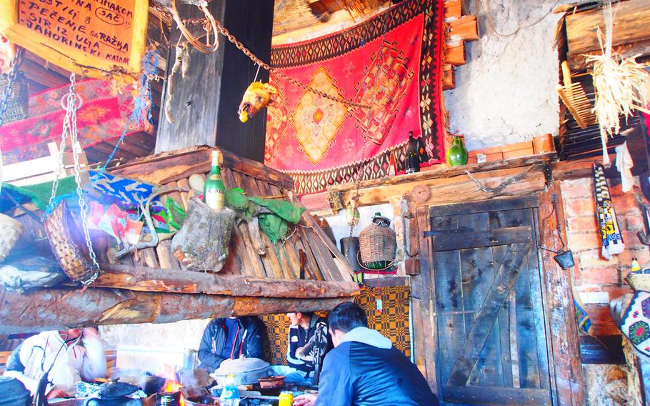 A rustic bar at the summit of Jahorina ski resort, near Sarajevo, Bosnia-Herzegovina, provides skiers a respite from the snowy cold.