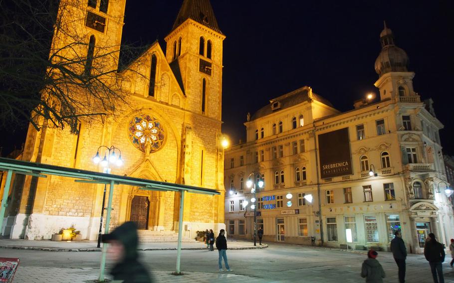 Downtown Sarajevo, Bosnia-Herzegovina, is a great base for ski trips and has a buzzing, historical city worth exploring in its own right.