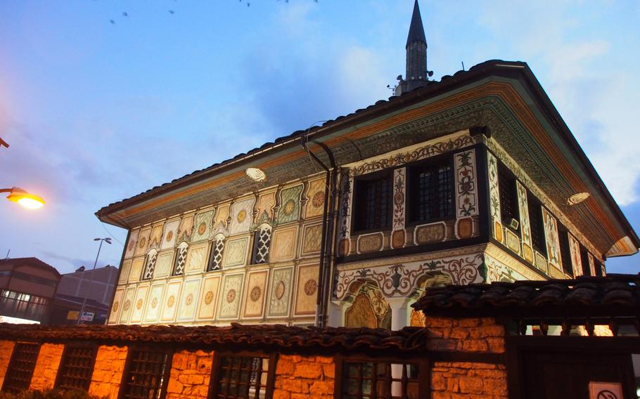 The 15th century Painted Mosque in Tetovo, Macedonia, which lies between the Eskimo Freeride backcountry snowcat operation and the capital, Skopje.