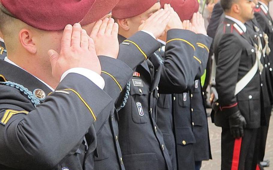 1st Sgt. Michael Curry was born in the U.S., died in Afghanistan and was buried in Italy where he'd made his home and life. His photograph appears on his cemetery site in Grantorto, Italy.