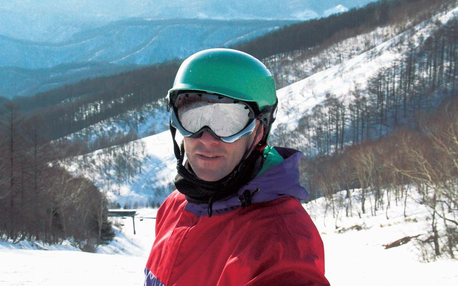 Stars and Stripes reporter Seth Robson on a break from skiing at Kawaba last winter.