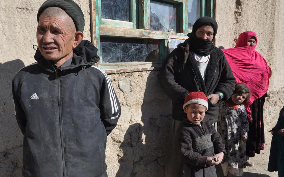 Residents of Khushtara, a village high in the rugged mountains of Bamiyan province, Afghanistan, talk about their concerns about the timing of Afghanistan's presidential election, which is slated for April, when there is usually three feet of snow on the ground in the village. Many Afghans living at high elevation have said they will not be able to vote unless the election is moved to later in the year.