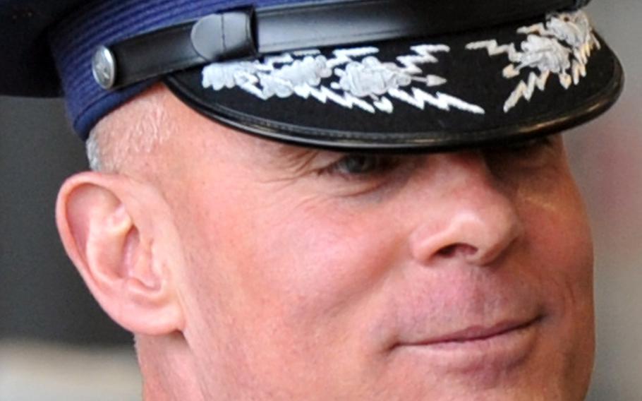 Lt. Gen. Craig A. Franklin at the 86th Airlift Wing's change of command ceremony at Ramstein Air Base, Germany, June 10, 2013.