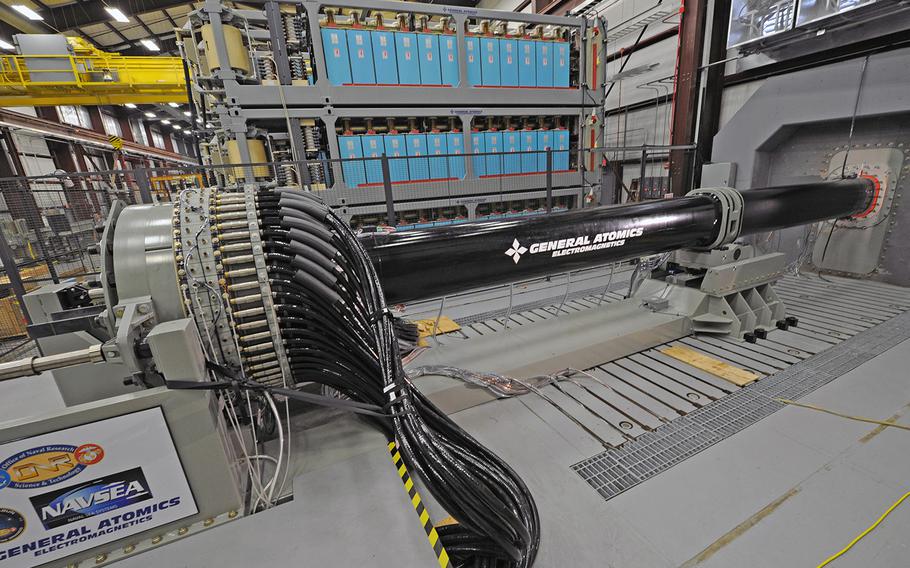 The second of two Office of Naval Research Electromagnetic Railgun industry prototype launchers is being evaluated at the Naval Surface Warfare Center, Dahlgren Division. Both General Atomics and BAE Systems have designed next generation prototype EM Railguns capable of increased firing rates. 