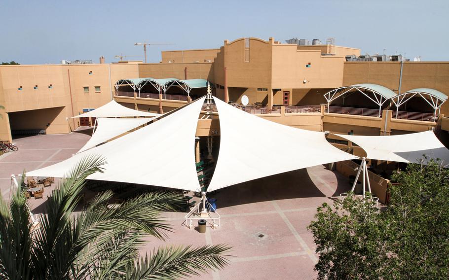 A two story $24 million facility on Naval Support Activity Bahrain, known as P-9-11, houses the Navy Exchange, food court, gym, and other recreational services. Renovations are underway to modernize some facilities.