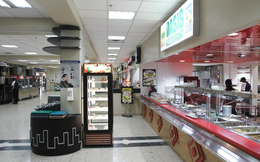 As part of the modernization of some recreational and dining facilities at Naval Support Activity Bahrain, plans call for the renovation of the kitchen in P-9-11, which serves about 5,500 meals a day. Base officials hope to introduce upscale pizza and Panera Bread-style menu options.