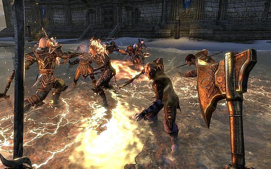 Combat is handled like that in most PC role-playing games — mouse clicks and hot keys initiating different kinds of attacks. As long as your connection isn’t lagging, the attacks unfold smoothly and efficiently.