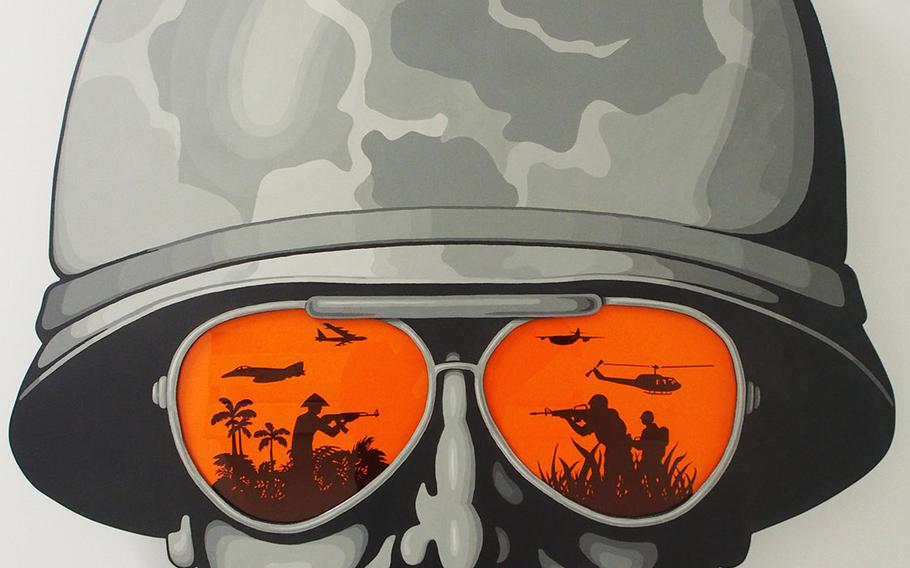A panel from Autobiography, an installation by Vietnam veteran Maurice Costello displayed at the National Veterans Art Museum in Chicago. The museum has been displaying work by and about veterans for nearly 20 years.