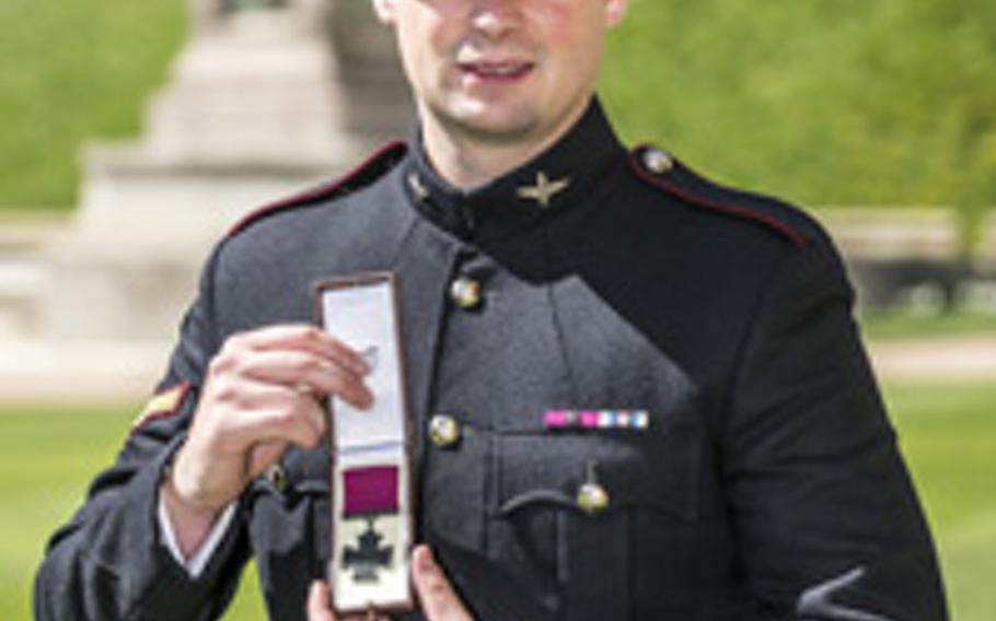 Lance Cpl. Joshua Leakey of Britain's 1st Battalion the Parachute Regiment received the Victoria Cross, Britain's highest decoration for valor.