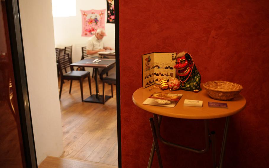 The entrance to Ayame Japanese restaurant, located inside Kaiserslautern's Alcatraz Hotel, is difficult to find but worth the search.