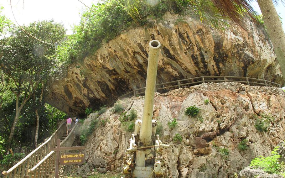 The Last Command Post is where Japanese soldiers held off the American advance during the Battle of Saipan in 1944. Many of the remaining soldiers jumped from the cliff behind them rather than surrender.
