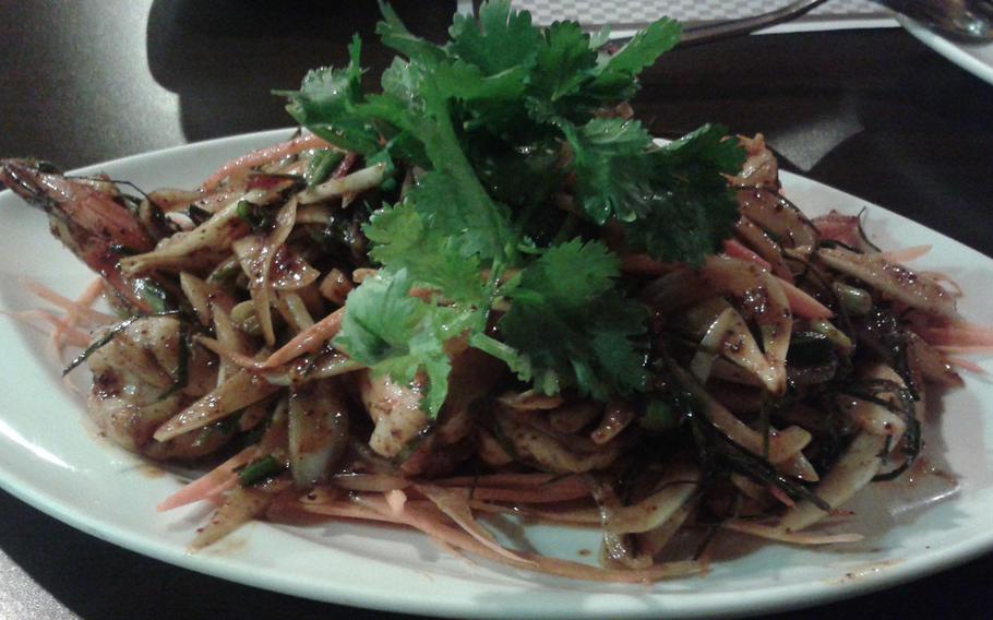 SEOUL, South Korea -- Thai Garden's plah goong salad with shrimp, lemon juice, lemongrass and herbs.