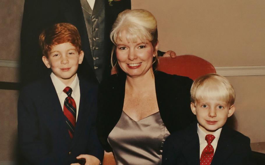Lt.Col. John Brow, Trish and sons Mike and Matt.