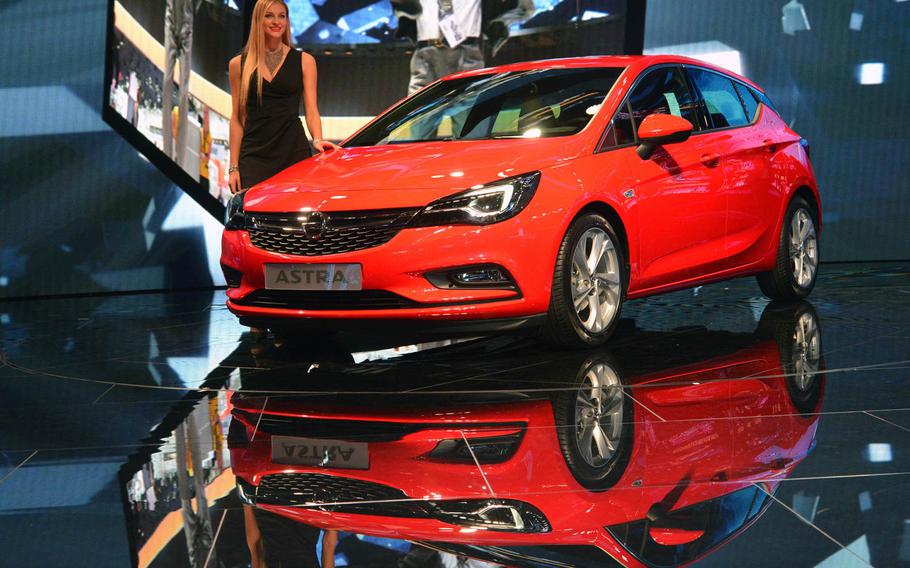 Opel unveiled its new Astra at the International Motor Show in Frankfurt, Germany, on Tuesday, Sept. 15, 2015.