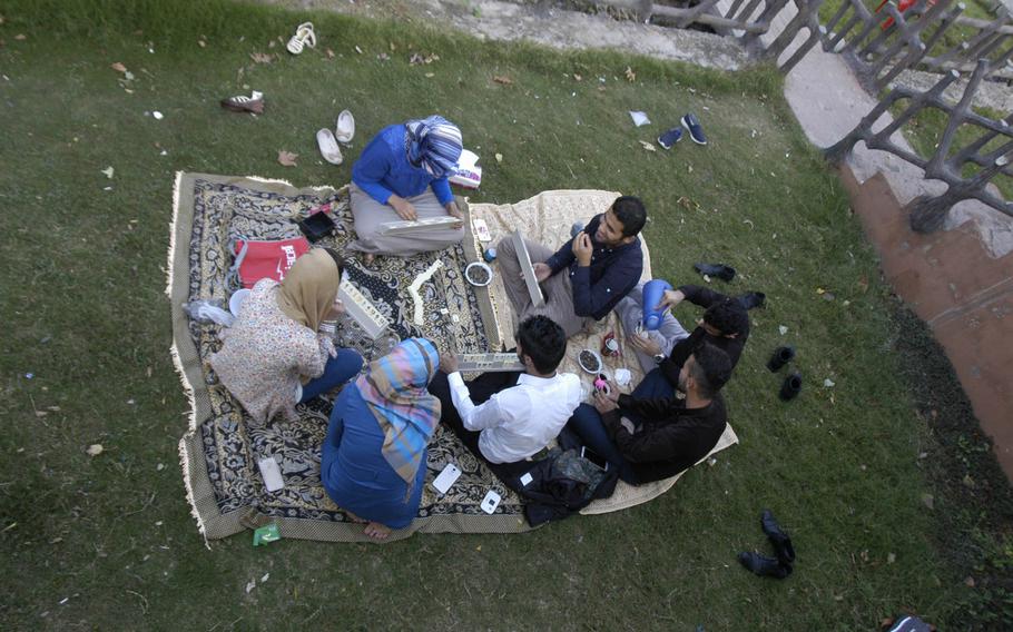 Kurdish university students picnic at Pank Resort-Shnglbana in Iraqi Kurdistan in late October 2015.