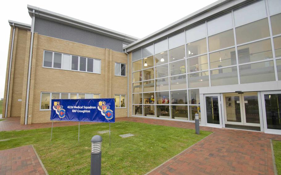 The Air Force held a ribbon-cutting ceremony for a new medical clinic at RAF Croughton on Friday, Nov. 6, 2015. The new facility and equipment cost about $15 million. Adam L. Mathis/Stars and Stripes