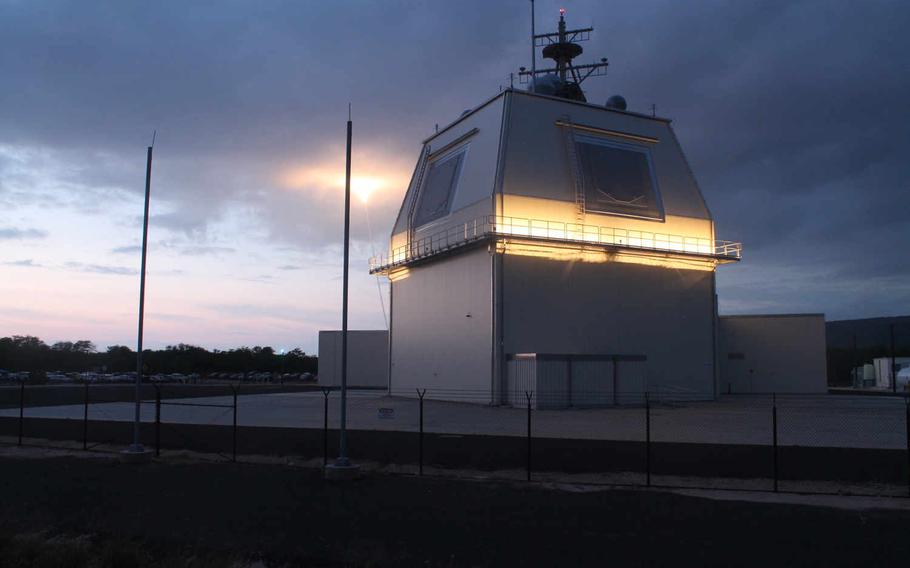 An SM-3 Block IB guided missile is launched during a test of the Aegis Ashore weapon system from Kauai, Hawaii, on May 20, 2014. The Missile Defense Agency turned over an identical Aegis Ashore system in Deveselu, Romania, to U.S. 6th Fleet on Dec. 18, 2015.
Defense Department